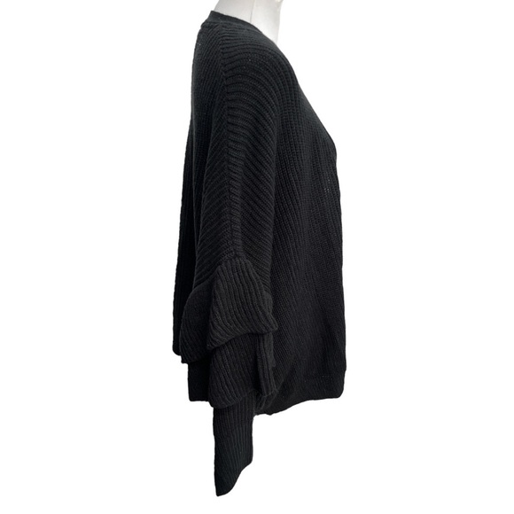 Lane Bryant Ruffle Sleeves Cardigan Sweater Black Size 26/28 - Picture 4 of 10